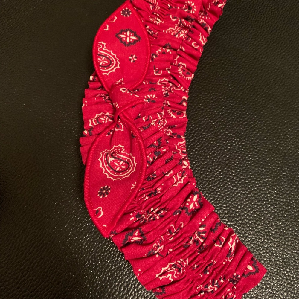 Longaberger medium basket garter-backyard bandana - Picture 1 of 3